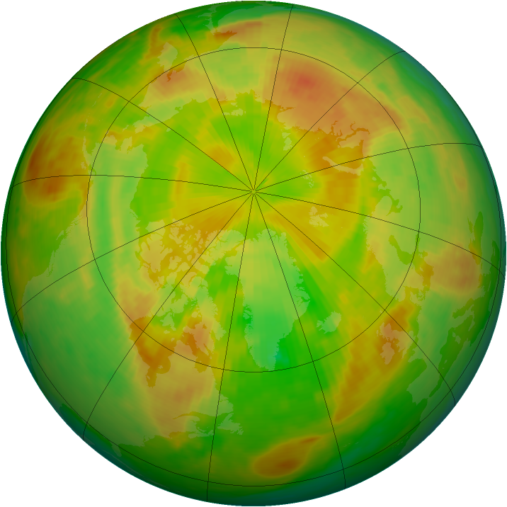 Arctic ozone map for 06 June 1987